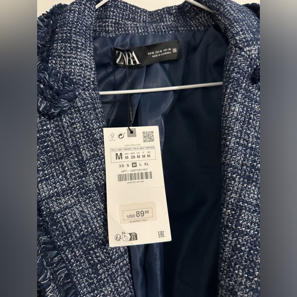 Zara textured short blazer - Picture 4 of 4